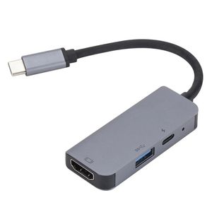 Répartiteur USB C 3 en 1 HUB vers HDMI 4K, adaptateur USB 3.0, sortie vidéo 1080P, Station adaptateur Hub USB Type C