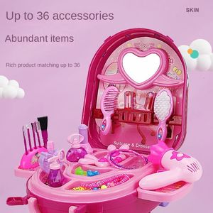 3 In 1-makeup set jouet for girl cosmetics role jeu princess commode loupstick feed shadow fetend carity jouets d'anniversaire 240416