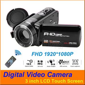 Écran tactile 3 pouces FHD 1080P Zoom numérique 16X Caméras vidéo numériques 24MP Caméscope DV Caméra rotative à 270 degrés avec télécommande