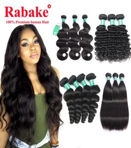 3 o 4 Paquetes de tejido de cabello humano virgen brasileño Cuerpo recto Suelto Onda profunda Rizado Barato 8A Extensiones de cabello indio crudo peruano 7524623