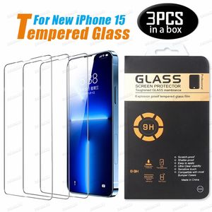 3 Pack Tempered Glass Screen Protector For iPhone 15 14 Plus 13 12 11 PRO XS MAX XR 7 8 6 6S Plus With Retail Package