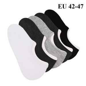 3 paires hommes chaussettes été coton Meias Sokken cheville bateau Calcetines coupe basse Invisible hommes chaussettes invisibles grande taille 45 46 47