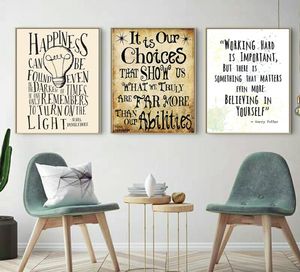 3 panneaux citations en HD toile impression peinture affiche moderne pour chambre d'enfants et décor de bureau (sans cadre) 3286350