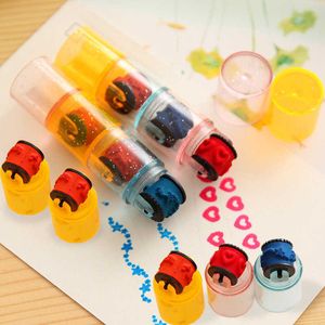 3 Pieces Colorful Ink Pad Stamp Stamps Preschool Fun Learning Cartoon DIY Roller Drawing Tools Kids Educational Toys