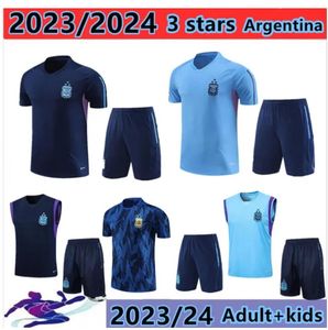 Argentine en argentine en argentine en combinaison de football de soccer de la combinaison de football Maradona di Maria 22 23 24 hommes Kit Kit Kit Tracksuit sets uniformes