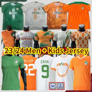 3 estrellas D'ivoire 2024 Costa de Marfil camisetas de fútbol Costa de Marfil KIT PARA NIÑOS 23/24 Camiseta de fútbol DROGBA Uniforme Fans Versión del jugador ADINGRA HALLER KALOU TOURE YAYA