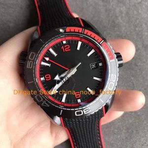 Relojes de pulsera de 3 estilos Relojes para hombres Bisel de cerámica de coque negro y rojo de 45,5 mm Correa de nailon forrada de caucho de 600 m VS Reloj mecánico automático Cal.8906 con movimiento VSF de fábrica