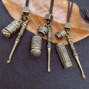 3 estilos Mini cuchara latón tarro accesorios colgantes medallón collar urna collar guardar amor joyería píldora botella llavero collar