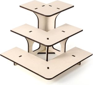 Support d'affichage de table de vente au détail à 3 niveaux avec étagères pour produits Portable Portable Corner Display Rack pour la table de vente au détail, comptoir, émissions d'artisanat