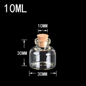 30*30*10 MM 10 ML Mini bouteilles en verre avec liège petit Transparent clair minuscule flacons en verre vides bocaux bouchons bouteilles mignonnes