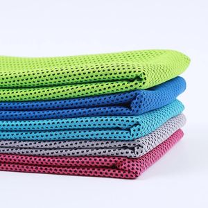 30 * 90cm Ice Cold Towel Running Quick Dry Soft Respirant 10 couleurs Summer Cooling Sunstroke Sports Exercice Cooler DH2035