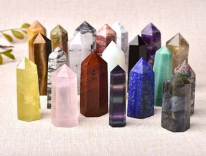 30 color Piedras naturales Punta de cristal Amethyst Rose Quartz Healing Stone Energy Ore Mineral Crafts Decoración del hogar 1PC7155389