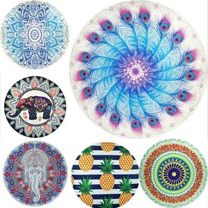30 motifs rond Mandala serviettes de plage imprimé tapisserie hippie Boho nappe bohème serviette Serviette couvre plage châle Wrap Yoga tapis