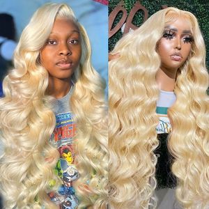 30 Inch 613 Honey Blonde Color Wig HD Transparent Body Wave Brazilian 13x6 Frontal Human Hair Wig for Women 13x4 Lace Front Wig