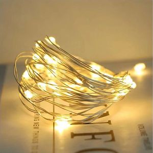 Guirlande lumineuse extérieure étanche à 30 LED en fil de cuivre, alimentée par piles (incluses) Firefly Starry Lights DIY Christmas Mason Jars Weddings Partys usastar