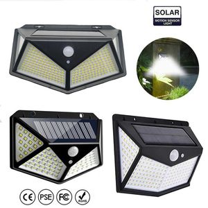 300 LED Solar Motion Sensor Wall Light Outdoor Waterproof Yard Security Lamp LED Solar Light for Outdoor Garden Street Patio