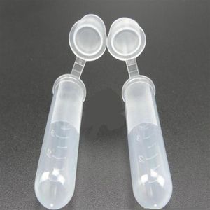 Tube EP de test de centrifugeuse en plastique transparent de 300 pièces 5ml avec récipient d'échantillon diplômé pour fournitures de laboratoire236W