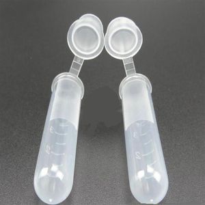 Tube EP de test de centrifugeuse en plastique transparent de 300 pièces 5 ml avec récipient d'échantillon diplômé pour fournitures de laboratoire261v