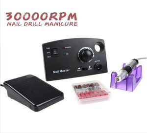 Taladro de uñas eléctrico de 30000 RPM Pro, taladro de uñas de diamante blanco y negro, máquina de archivo, taladro de manicura y pedicura, esmalte para esmalte de Gel7558461