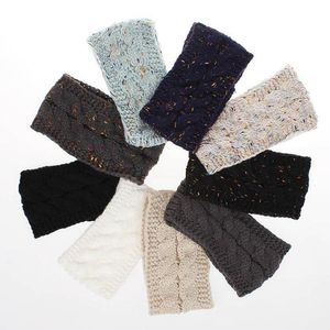 300 pièces bandeau coloré tricoté Crochet torsion bandeau hiver oreille plus chaud élastique bandeau large cheveux accessoires D0058