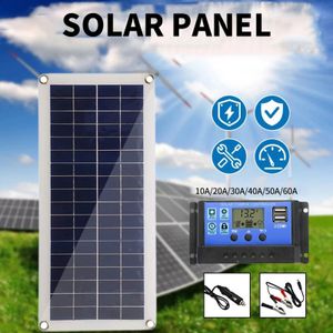 Kit de panneau solaire 300W Switch 12V Interface USB Interface de charge Solaire avec des cellules solaires étanches du contrôleur pour téléphone RV Téléphone 240508