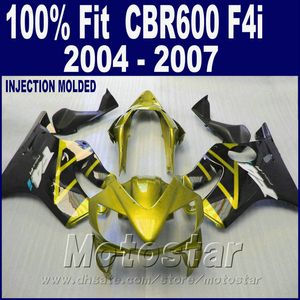 HONDA CBR 600 F4i marangozluğu için enjeksiyonlu motosiklet parçaları 2004 2005 2006 2007 OEM cbr600 f4i 04 05 06 07 sarı kaporta HFSW
