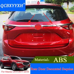 ABS Araba Styling Krom Arka Trunk Trim Süslemeleri Sequins Için Mazda CX-5 2017 2018 Aksesuar Kapak Dış Dekorasyon Şeritler