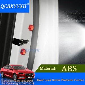 QCBXYYXH Car Styling ABS Car Door Lock Screw Protection Protector Cover Waterproof Doors For Buick Regal Opel Insignia 2017 2018
