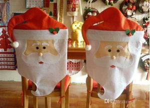 Noel Baba Sandalye Kapakları Noel Çift Bez Yemek Masası Süslemeleri noel süslemeleri toptancı ev sandalye dekorasyon CT01