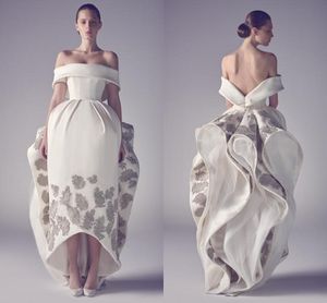 Yeni Tasarımcı Ashi Stüdyo Emboridery Gelinlik Modelleri Kapalı Omuz Parti Elbise Saten Desen Çiçek Custom Made Elbise Geri Yay fermuar