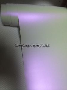 Satinado Perlado Blanco mate Envoltura de vinilo Perlado Blanco camaleón - Púrpura Envoltura para automóvil Película con liberación de aire Blanco perla Película mate 1 52 20m 5x294z