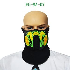Atacado- Controle de voz LED interessante Big Terror Masks Ciclismo Máscara ao ar livre Máscara de capacete frio Festival Festival Festival Máscaras brilhantes