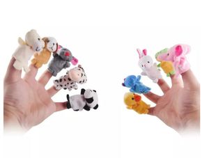 Tier Fingerpuppe Baby Kinder Plüschtiere Cartoon Kinderbevorzugungspuppen für Gute-Nacht-Geschichten Kind Weihnachtsgeschenk