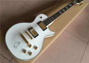 Sıcak satış özel dükkan elektro gitar, beyaz renk 90th guitarra, gerçek fotoğraf gösteren, bazı ülkeler ücretsiz kargo