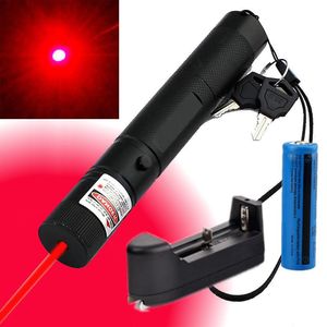 Caneta Laser Pointer Vermelho de alta Potência 10Mais 5wm 650nm Militar Poderosa Red Laser Cat Toy +18650 Bateria + Carregador