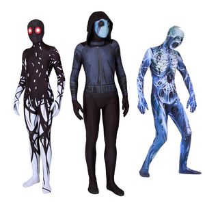 Deluxe İskelet Kafatası Kostüm Cosplay Yetişkin Erkekler Kadınlar için Cadılar Bayram
