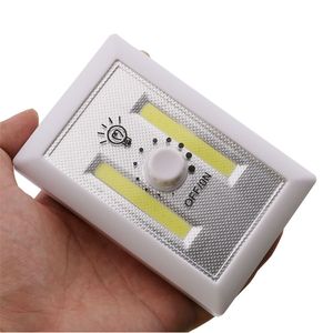 COB LED Switch Gece Işık Manyetik Mini Kablosuz Hafif Duvar Pil Çalışan Mutfak Dolabı Acil Durum Lambası