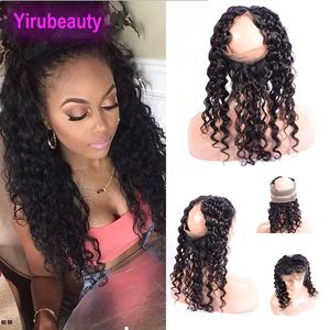 360 Lace Frontal Deep Wave Cabelo Humano Indian Closure Frontals Natural Hairline 22.5x4x2 Swiss Lace