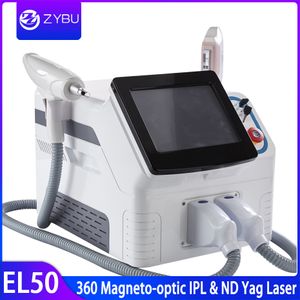 Новый 2IN1 360 магнитооптическая IPL постоянное удаление волос Q Переключение ND YAG Лазерная красавица лазер