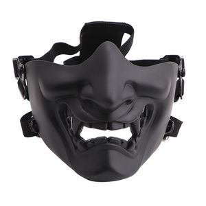 Korkunç Gülümseyen Hayalet Yarım Yüz Maskesi Şekli Ayarlanabilir (Taktik) Şapkalar Koruma Cadılar Bayramı Kostümleri Aksesuarlar Bisiklet Yüz Maskesi
