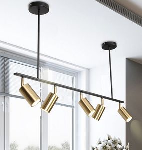 Vergoldeter Lampenschirm, LED-Scheinwerfer-Pendelleuchte, modernes Design, Hängeleuchte für Esszimmer, goldene Metall-Aufhängungsleuchte MYY