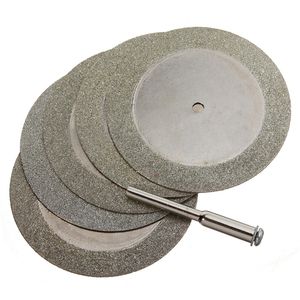 Frshpping5pcs 50mm Diamond Cutting Discs & Drill Bit For Rotary Tool Glass Metal