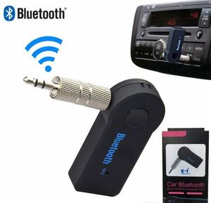 Mikrofon Perakende Packagehigh kalitesiyle Jack adaptörü Araç Kulaklık Konuşmacının 3,5 mm Bluetooth Ses Müzik için Kablosuz AUX Bluetooth Alıcı