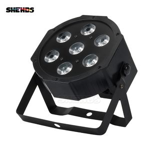 Shehds Lyre 7x12W RGBW ledde Par Light med DMX512 4in1 Stage Wash Light Effect för DJ Disco Party Stage Equipment Luces Discoteca