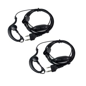 2pcs G-Shape Earpiece Headset PTT MIC for Midland Walkie Talkie G5/6/7/8 LXT114