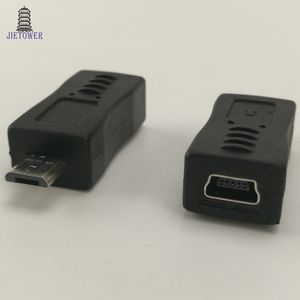 500 adet / grup Toptan Mikro USB Erkek Mini 5Pin Kadın Adaptörü Şarj Bağlayıcı Dönüştürücü Adaptörü