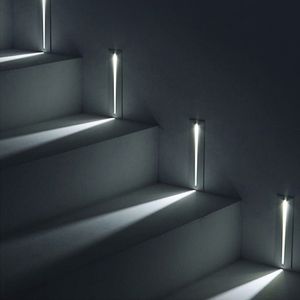 Duvar lambaları gömme 3W LED merdiven ışık dikdörtgen AC100-240V İç Mekan Aziz Aydınlatma Merdivenleri Adım Merdiven Koridor Merdiven Lambası