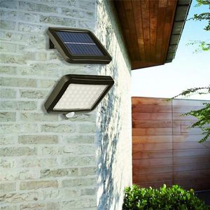 Güneş duvar lambası PIR hareket sensörü ışıkları 56 LED Güvenlik Acil Durum Sokak Bahçe Işığı İç veya dış mekan için