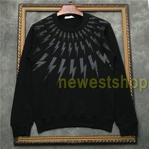 Avrupa Erkek Hoodies yaka beyaz siyah geometri baskı sweatshirt moda erkekler kapüşonlu en kaliteli tasarımcı tişörtü kadın jumper'lar