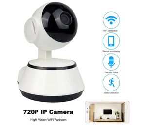 WIFI IP Kamera Gözetim 720 P HD Gece Görüş İki Yönlü Ses Kablosuz Video CCTV Kamera Bebek Monitörü Ev Güvenlik Sistemi DHL Nakliye